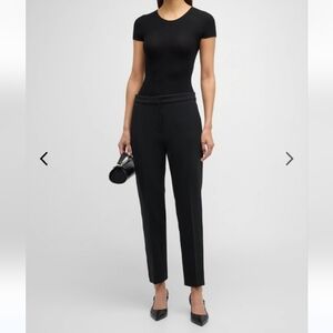 St John Caviar Emma Straight Ankle Trouser Pant Black Job Office Church SIZE 4